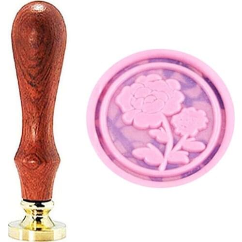 Peony flower Wax Seal Stamp Set Vintage Classical Wax Stamp Kit for Cards Envelopes, Invitations, Wine Packages