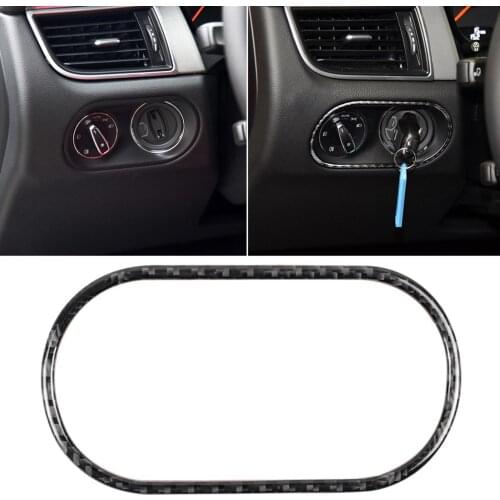 Carbon Fiber Car Start Headlight Button Cover Sticker for Porsche Cayennes Macan Decorative Stickers Car Accessories