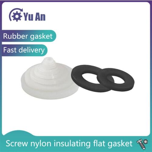 White black nylon plastic flat gasket washer m2-m20 50Pcs