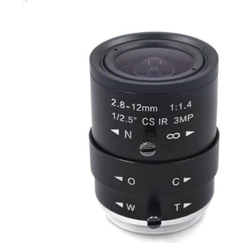 Manual Zoom Lens 2.8-12mm HD 3 Million CS Interface, Accessories Can Be Equipped with Live Camera