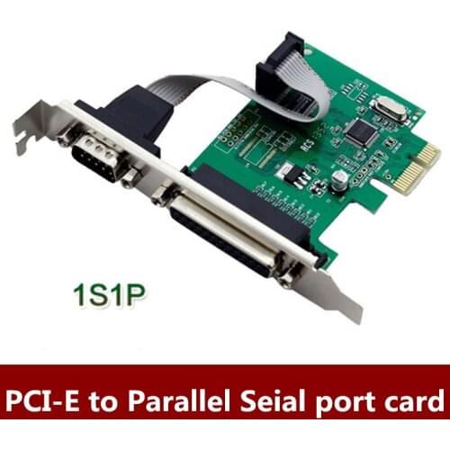 Wholesale & Free shipping 10PCS/LOT RS-232 Serial COM & Printer Parallel LPT Port to PCI Express PCI-E Adapter Card