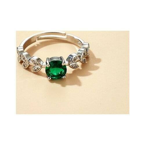 Wholesale Silver Metal Adjustable Rings for Women Lady Crystal Rhinestone Open Ring Minimalist Jewelry Holiday Party Gift