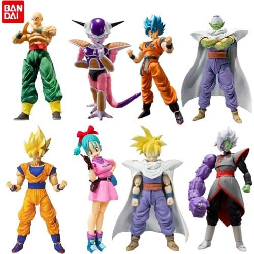 Original Bandai Dragon Ball Z Figure SHF Master Roshi Gohan Vegeta Tien Hitto Burter Frieza Torankusu Son Goku Zamasu Buu Bulma