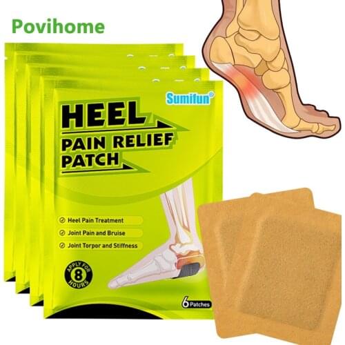 6pcs/bag Heel Pain Plaster Pain Relief Patch Chinese Herbal Bone Spurs Achilles Tendonitis Patch Foot Care Treatment Patches