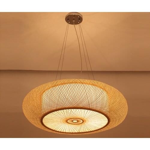 New Chinese Style Pendant Lights Bamboo Led Hanging Light For Dining Room Furniture Living Room Decor Bedroom Modern Chandeliers