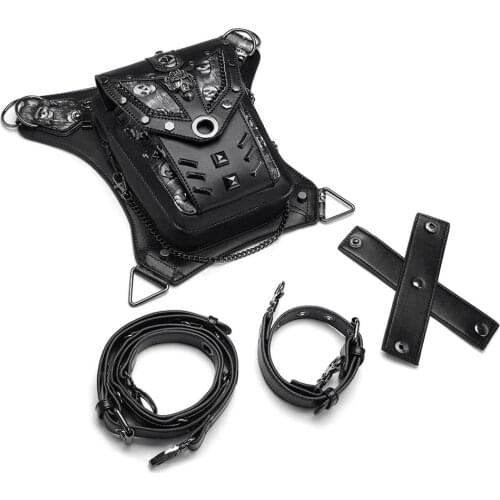 Steampunk Waist Bag Fanny Pack Motorcycle Shoulder Bags Thigh Leg Drop Bag