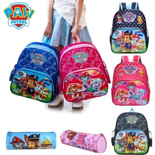 PAW Patrol Ryder School Bag Anime Cartoon Backpack Kindergarten Boys Girls Children Chase Skye Marshall Figure Print Kids 2-8Y