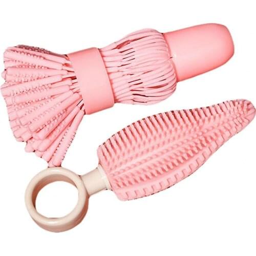 1 Set Pacifier Bottle Brushes Ergonomic Design Multifunctional Silicone Baby Bottle Brush Cleaner for Washing