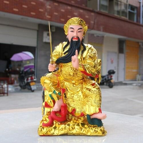 38CM large Asia Taoism Ancestor ZHENWU DADI God BUDDHA figure HOME Altar Exorcism Town house protection FENG SHUI buddha statue