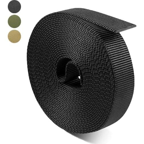 10M Tactical Nylon Webbing Strap Sewing Material Safety Belt Knapsack Strap for Outdoor Climbing Luggage Strap Hunting Accessory