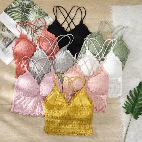 Women Tube Top Push Up Bra Crop Top Sexy Lingerie Fitness Bra Camis Cotton Bralette Brassiere Wireless Sport Top Solid Underwear