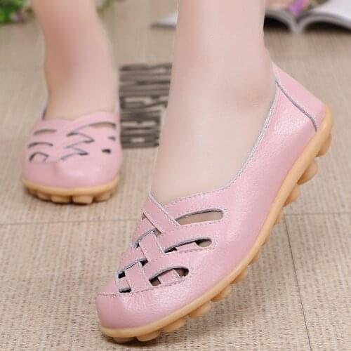 Fashion Flats Shoes Hollow Out Women Loafers Women Flats Spring Summer Shoes For Ladies Comfortable Shoes Female Flats Big Size