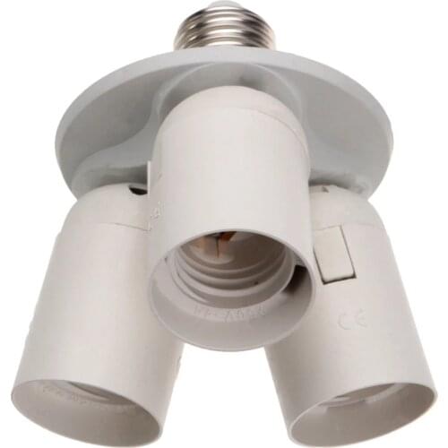 Universal White PBT E26 E27 to 3E27 Screw Lampholder E27 to 4E27 LED Bulb Base Conversion Energy saving Led light Socket 4A