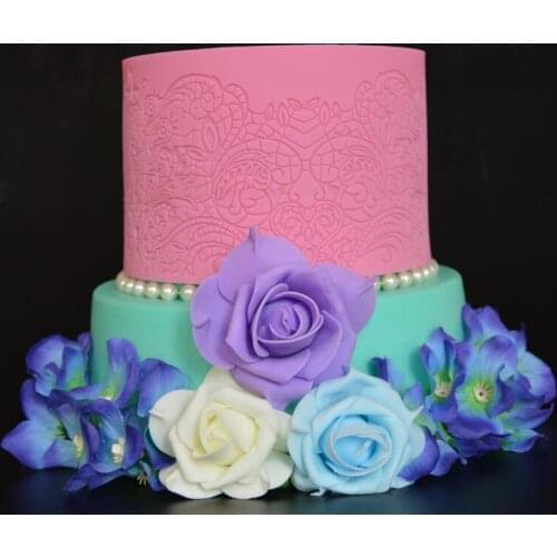 Food Grade Top Quality Silicone Cake Border Decoration Fondant Cake Decorating Mold Silicone Lace Mats
