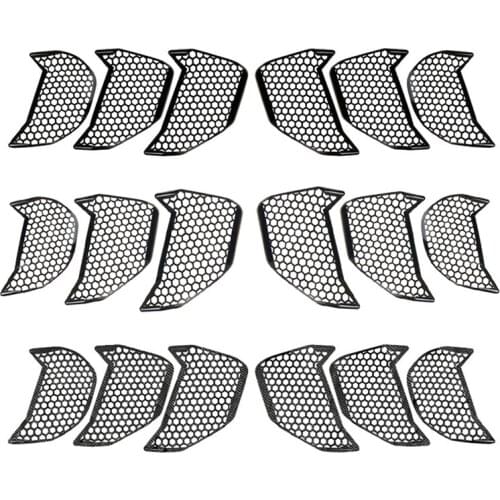 Car Tail Light Cover Rear Tail Lamp Turn Signal Sticker 3D Honeycomb for Ford Mustang 2018-2020