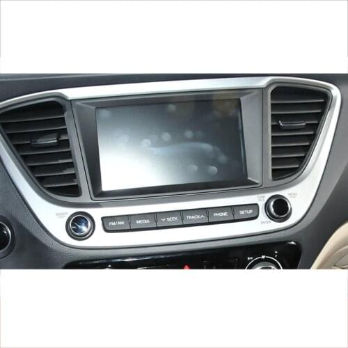 Lsrtw2017 car GPS navigation screen anti-scratch protective toughened film for hyundai verna solaris 2015 2016 2017 2018 2019