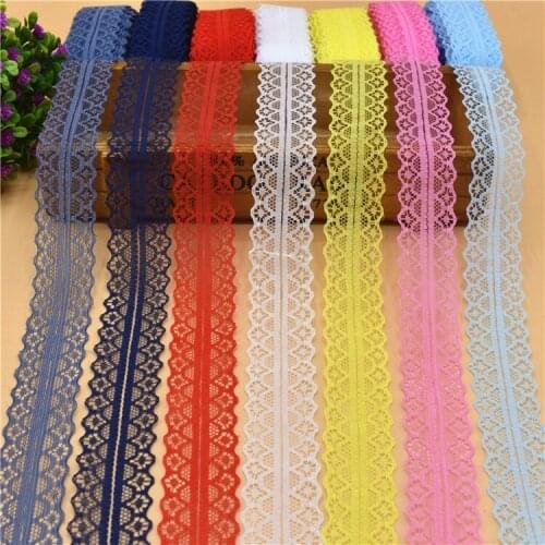10 Meters Lace 3cm Polyester Hollow Non-elastic Lace Fabric Underwear Umbrella Accessories Bouquet Lace