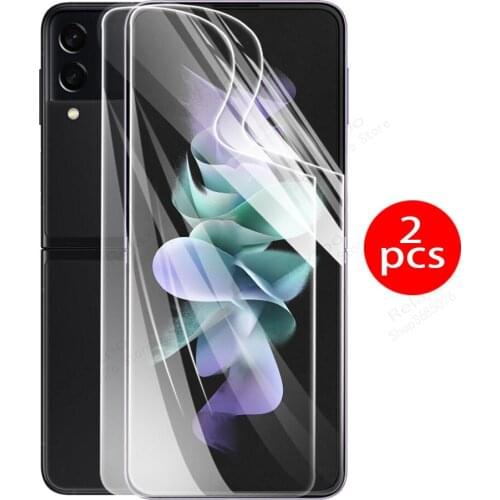2PCS For Samsung Z Flip 3 5G Front Hydrogel Soft Films for samsung galaxy z flip3 flip 3 zflip3 5g screen protector Full Cover