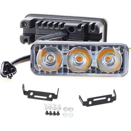 2pcs Waterproof Car High Power Aluminum LED Daytime Running Lights with Lens DC 12V Super White 6000K DRL Auto Fog Lamps for car