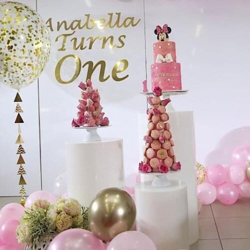 3pcs) Wholesale Acrylic White Pedestals Wedding Decoration Stand Acrylic Round Plinth for Exhibitions Events Weddings senyu1625