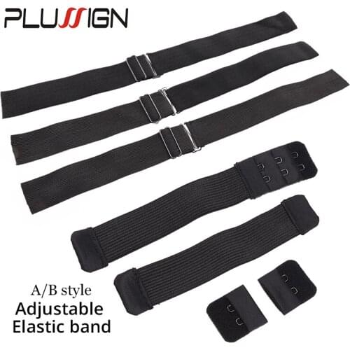 3Pcs/Pack Hair Elastic Band With Adjustable Hooks For Wigs/Lace Closure/Lace Frontal Sewing Band 2.5Cm 3.5Cm Width Can Choose