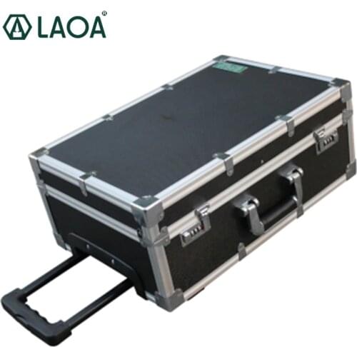 LAOA 16/20 inch Tool Case Storage Box Aluminum Shock Resistance Luggage Carrier Inner Plate Removable with Code Lock