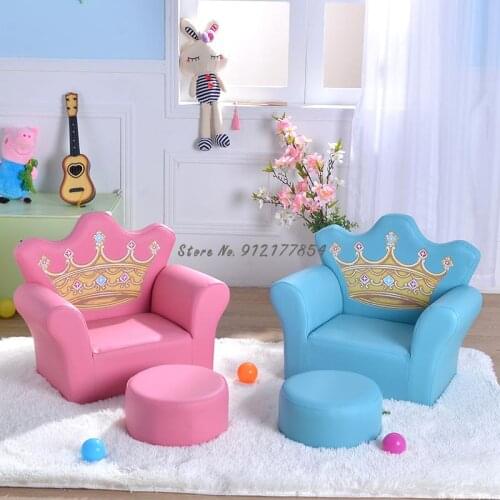 Childrens sofa cute princess crown small sofa cartoon pink Jinbao childrens chair kindergarten baby sofa stool