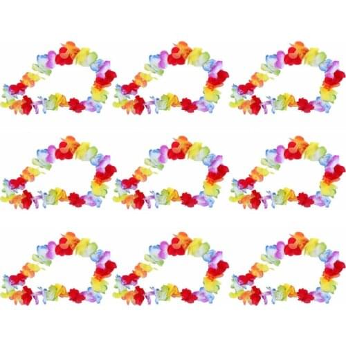 Home Decor Hawaii Party Leis Flower Wreath Garland Hawaiian Necklace Hawai Floral Farmhouse Party Decor Supplies Garland
