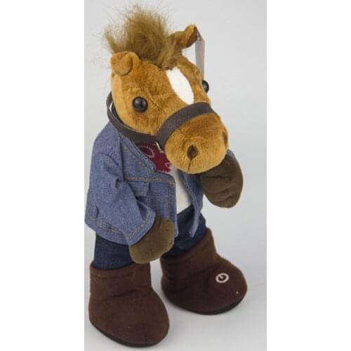 23cm Electric Plush Toys GANGNAM STYLE Horse Figure Doll Kids Children Birthday Creative Gifts Musical, Dancing