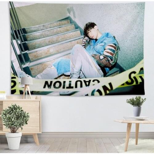Exo Baekhyun Tapestry Wall Hanging Decor Wall Cloth Tapestries Home Decoration Accessories Psychedelic Carpet Decorative 2.25
