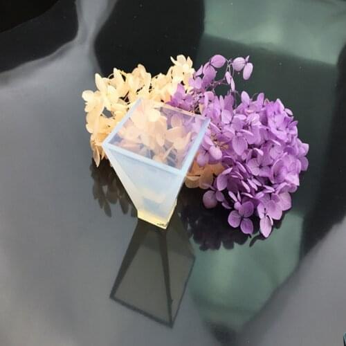 DIY Crystal Epoxy Resin Pyramid Storage Dried Flower Silicone Mold Jewelry Fillings Accessory Charms Handmade Cabochon Mould Art
