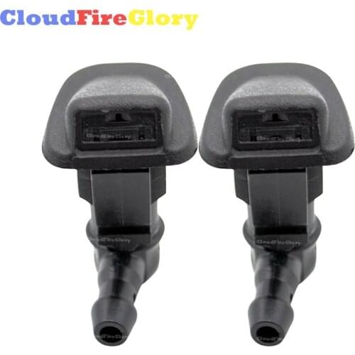 CloudFireGlory For Jeep Wrangler JK 2013 2014 2015 2016 2017 2Pcs Windshield Washer Nozzle Sprayer Nozzles 68164356AB
