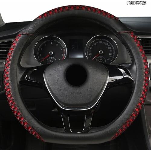 FUZHKAQI Leather Car Steering Wheel Cover For Buick Regal Encore Lacrosse Excelle XT Verano Enclave