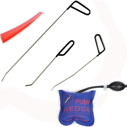 3pcs Hook Rods Paintless Dent Repair Tools Car window protector Window guard Dent removal tools car pump wedge set kit