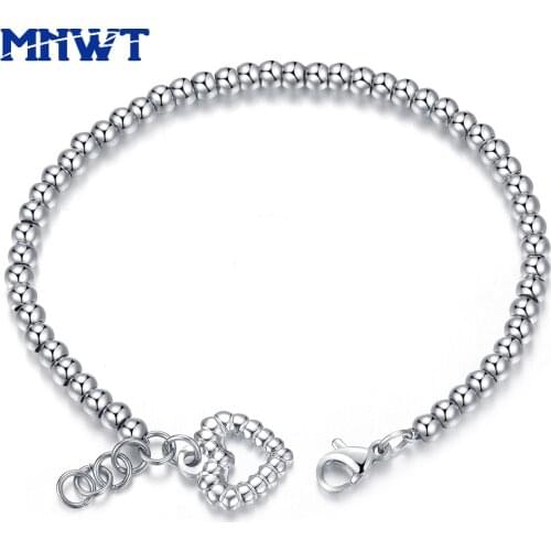 MNWT Fashion Jewelry Women Adjustable Bracelet Romantic Heart Stainless Steel Rose Gold Bracelets Female Wedding Bridesmaid Gift