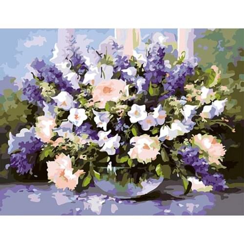 Wall Pictures for Living Room Cuadros Lavender & love Coloring by Numbers Canvas Oil Paintings DIY Oil Painting Home Decor DY393