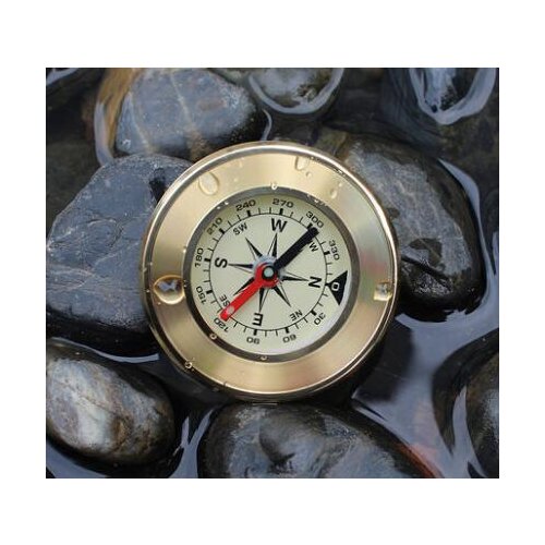 2017 New Outdoor Camping Hiking Portable Brass Pocket Golden Compass Navigation