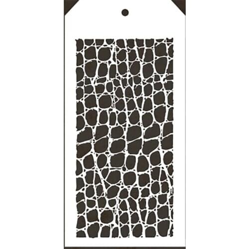 2021 New Label Tag Plastic Stencil For DIY Craft Making Cobblestone Pattern Scrapbooking Background Card No Metal Cutting Dies