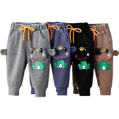 New Spring Autumn Baby Girls Clothes Children Boys Fashion Cartoon Pants Toddler Casual Trousers Infant Clothing Kids Tracksuits