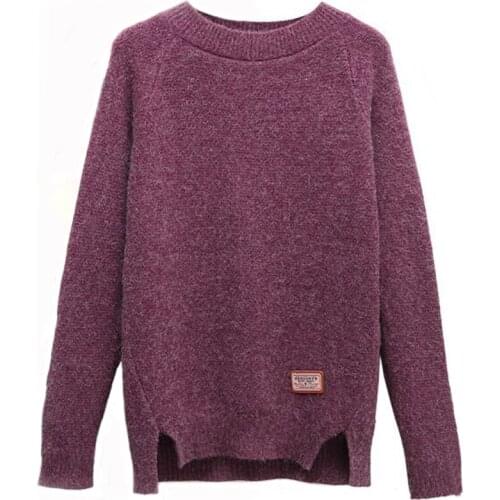 Brieuces New spring women sweater coat woman round neck sweater hedging wild loose knit jacket