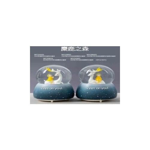 Lighted Musical snow globe Inkjet MH-93 Gift,Love, Celebration, Cute ,Ships from Turkey