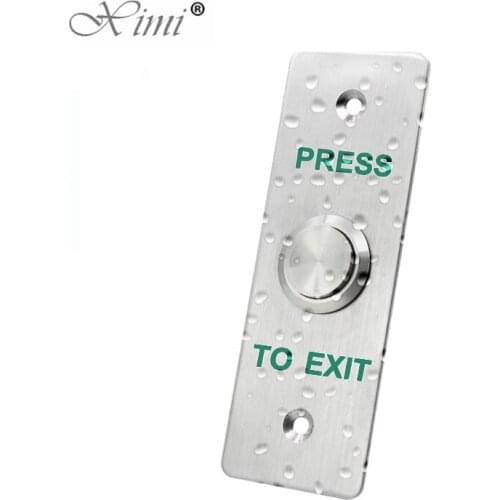 Stainless steel door access switch Long bar exit button Metal material Suitable for narrow / wide door frame IP68 waterproof