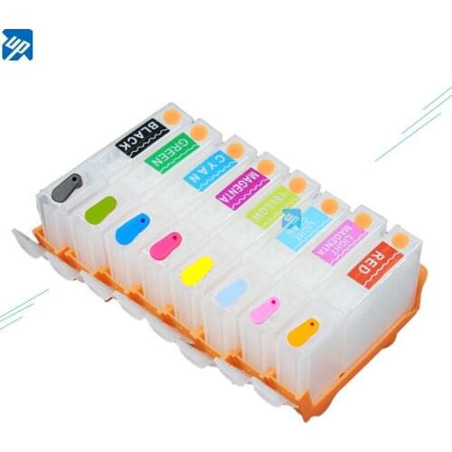 8pcs without chip For CANON IP8500 i9950 i9900 refillable ink cartridge CLI-6 FREE SHIPPING