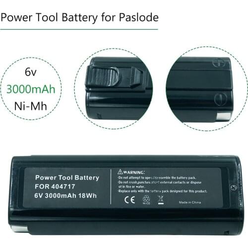 6V 3.0Ah NIMH Rechargeable Power Tools Battery for Paslode 404717 CF-325 IM200 IM250 900400 900420 900421 900600 901000