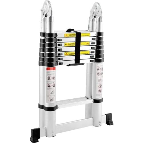 2.2M+2.2M 2.5M+2.5 Meters Portable Herringbone Straight 2 In 1 Ladder Household Folding Extension Telescopic Auminum Ladders