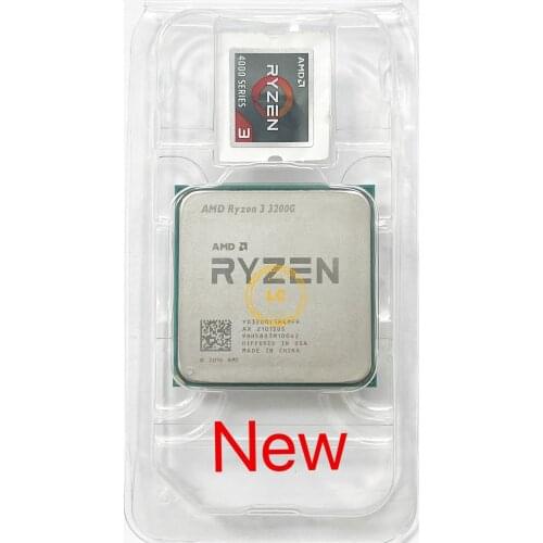 AMD Ryzen 3 3200G R3 3200G 3.6 GHz Quad-Core Quad-Thread 65W CPU Processor L3=4M YD3200C5M4MFH Socket AM4 New without cooler