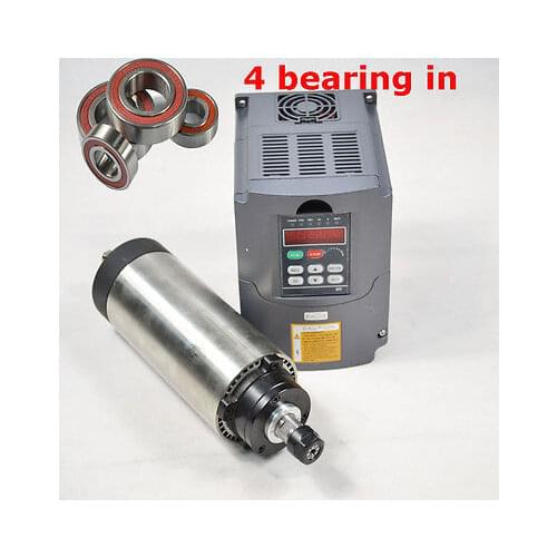 Air cool CNC spindle ER11 0.8KW Motor Spindle and matching 1.5KW frequency inverter motor speed controller vfd