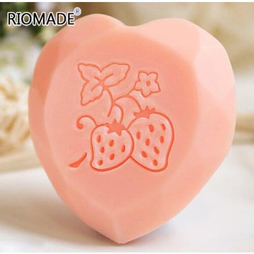 Strawberry Handmade Soap Making Stamp Transparent Plant Fruit Natural Soap Stamps With Handle Clear Acrylic Stamp Custom