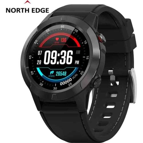 NORTH EDGE GPS Smart Watch Mens Digital Watch Heart Rate Altitude Barometer Compass Smartwatch Men Running Sport Fitness Tracker