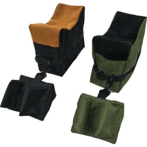 Tactical Rifle Gun Rest Outdoor Hunting Shooting Sandbag Bench Unfilled Rifle Gun Front Rear Bag Beach Hunting Rifle Accessories